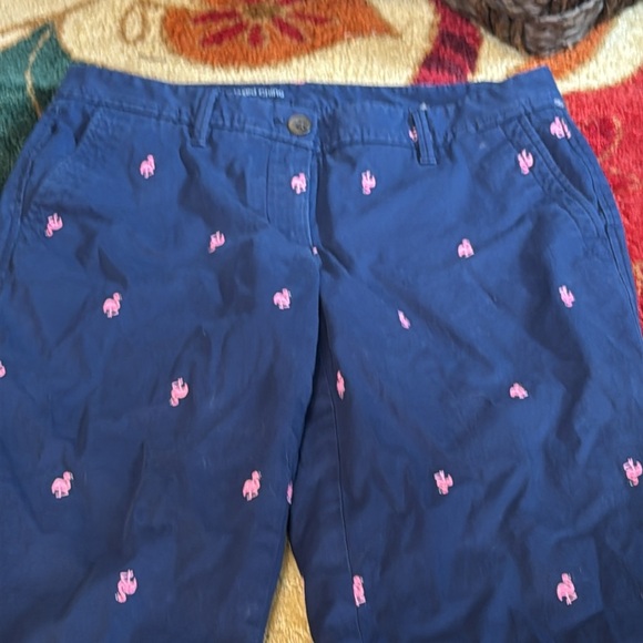 Talbots Relaxed Chino Flamingo Print Ankle Pants Casual Everyday Womans 4 - Picture 11 of 12